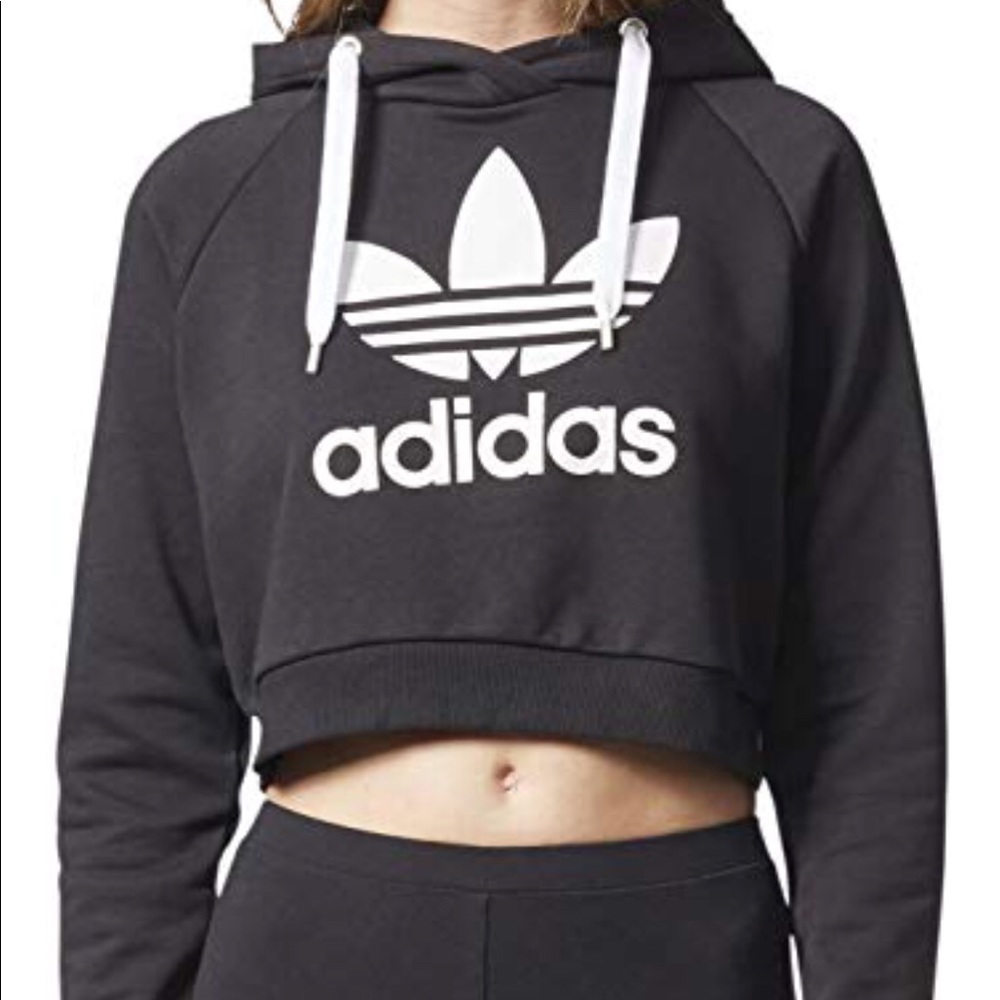 Adidas crop top hoodie